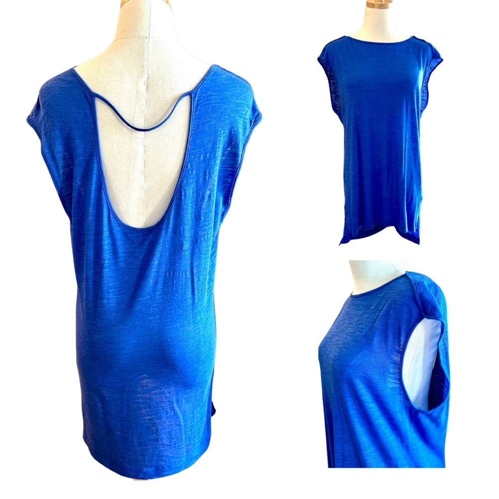 BANANA REPUBLIC SS Open Back Top in Cobalt Blue — S